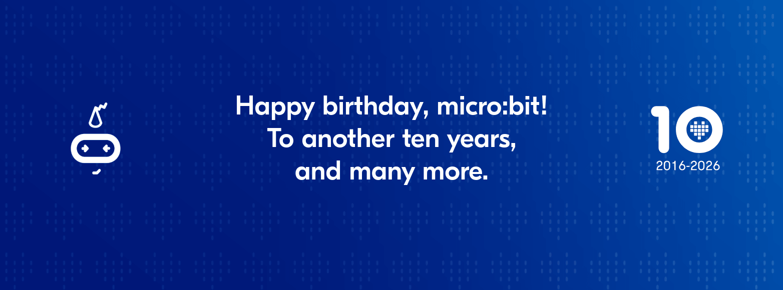 happy birthday micro:bit banner
