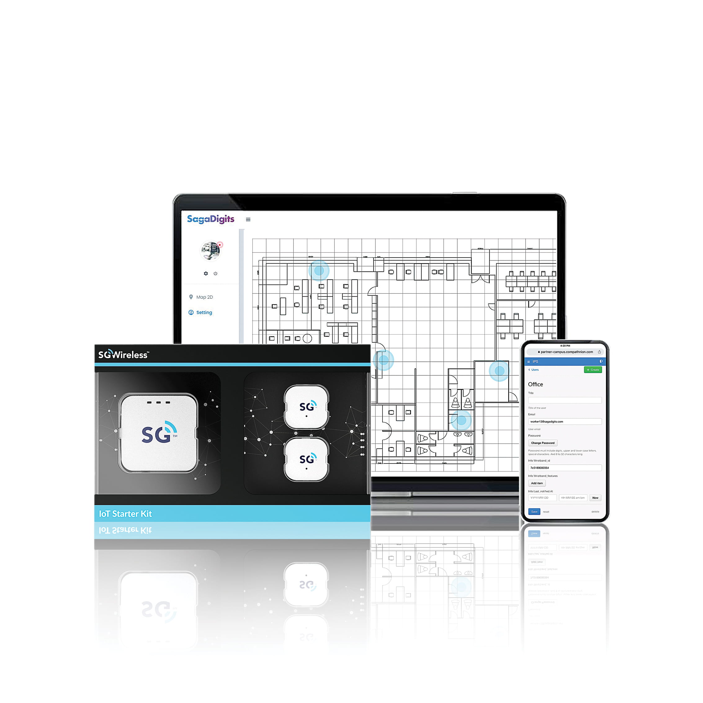 SG Wireless Indoor Asset Tracking Solution Kit uses nRF52840 SoC