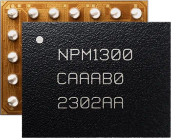 Front of an IC saying NPM1300, CAAAB0, 2002AA, with back showing BGA pads