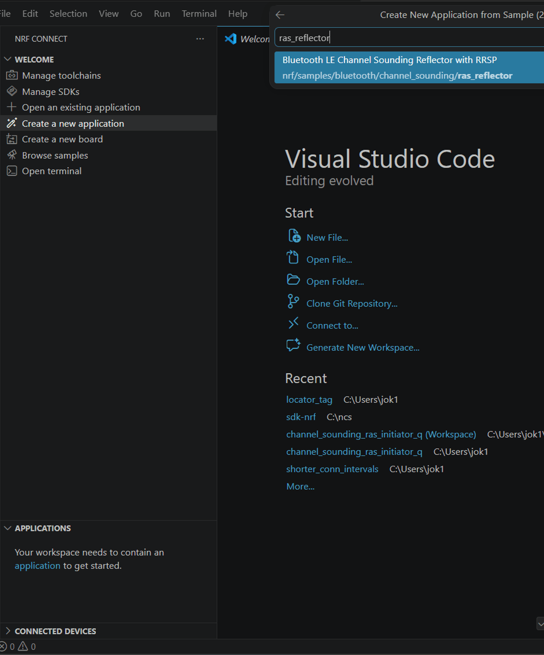 Get Started with nRF54L15 Tag Step5