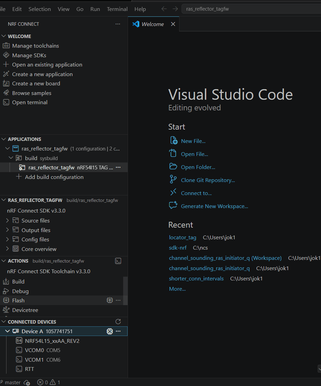Get Started with nRF54L15 Tag Step6