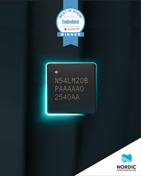 The nRF54LM20B System-on-Chip was awarded Embedded World’s Best in Show Award